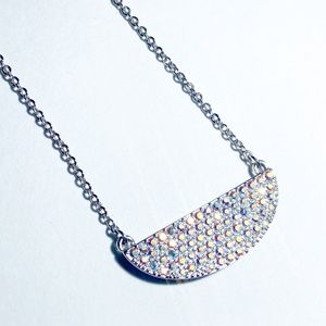 Touchstone Crystal by Swarovski Crystal Half Moon “Shine Everyday” Necklace
